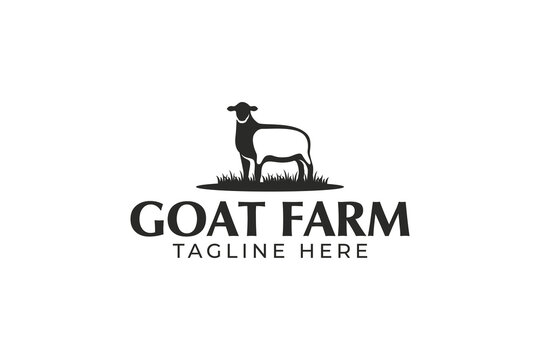 Goat logo vector graphic for any business especially for goat farm, sheep, beef store, etc.
