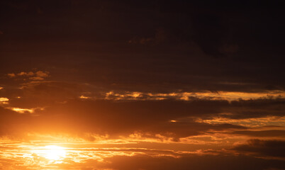 Fototapeta premium High resolution Sunset Sky background for Sky replacement - nature photography