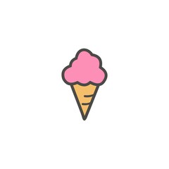 Ice cream logo template design Vector icon