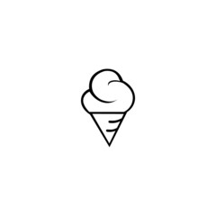 Ice cream logo template design Vector icon