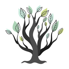 Beautiful decorative tree vector illustration