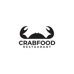 Crab restaurant logo design template