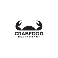 Obraz premium Crab restaurant logo design template