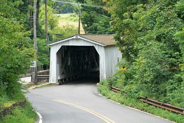 The last standing covered bridge in New Jersey.