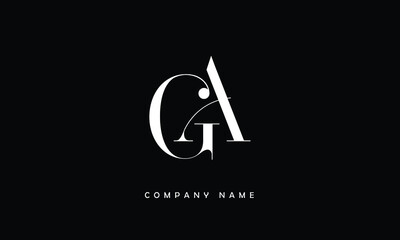 AG, GA, A, G Abstract Letters Logo Monogram - obrazy, fototapety, plakaty