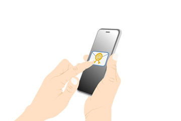 Contact, address, message, post, social media, messaging, reply, answer vector.