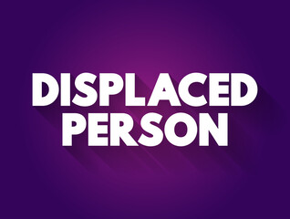 Displaced person text quote, social concept background