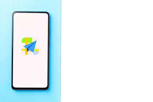 Assam, india - May 04, 2021 : Amap.com logo on phone screen stock image.