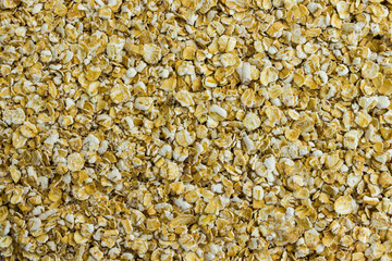 oatmeal flakes close up for background