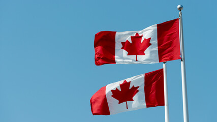 canadian flag waving