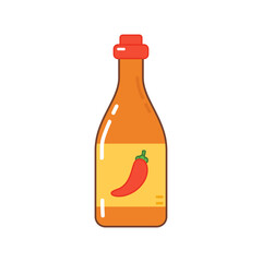 Chili sauce cartoon vector. Tabasco.