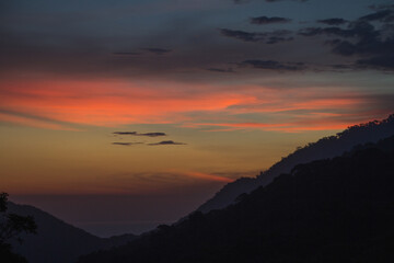 Fototapeta premium sunset in the mountains