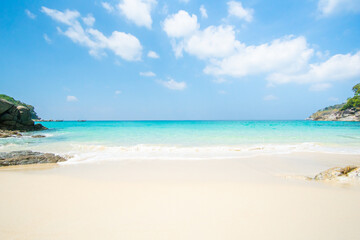 View of sea on the beach at ka-ron beach, phuket, thailand