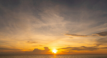 sunset over the sea