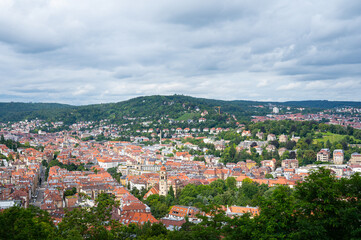 Fototapeta premium high-resolution panoramic images of Stuttgart in southern Germany and the Bergiegen area