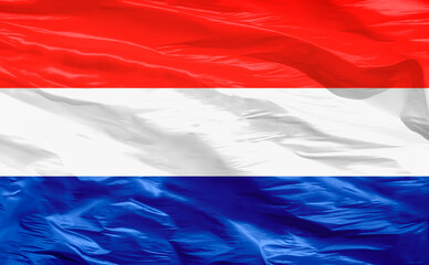3D rendering Flag of The Netherlands (dutch flag)