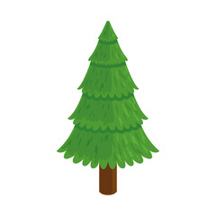 Isolated 3d green tree render icon
