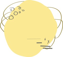 Trendy organic shapes pattern with spots in boho style. Contemporary abstract art of forms. Neutral pastel yellows and grays.