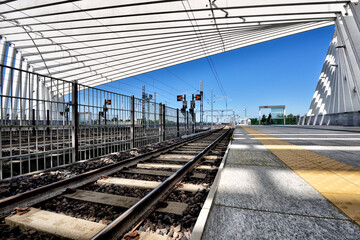 Fototapeta premium The future becomes the present, Artwork between engineering and urban architecture