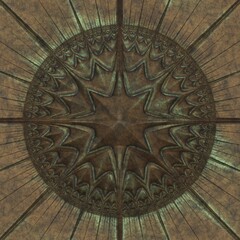 Old antique bronze medallion