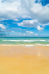 beach with sky and clouds