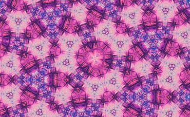 Kaleidoscope Pink Illustration Abstract Background Flower 