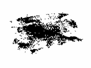 Vector Abstract Brush Hand Drawn Texture in Black Color Sketch Simple Pattern isolated on White Background Stroke Shape