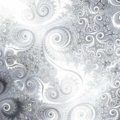 Silver swirl fractal design background