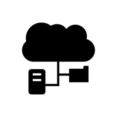 cloud services icon or logo isolated sign symbol vector illustration - high quality black style vector icons
