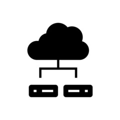 cloud services icon or logo isolated sign symbol vector illustration - high quality black style vector icons
