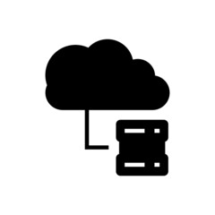 cloud services icon or logo isolated sign symbol vector illustration - high quality black style vector icons
