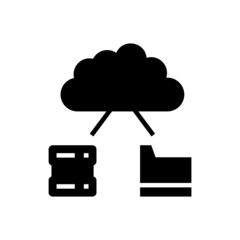 cloud services icon or logo isolated sign symbol vector illustration - high quality black style vector icons
