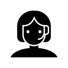 customer support icon or logo isolated sign symbol vector illustration - high quality black style vector icons
