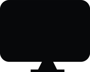 computer monitor display with blank white screen isolated on white background. vector illustration