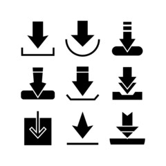 download icon or logo isolated sign symbol vector illustration - high quality black style vector icons
