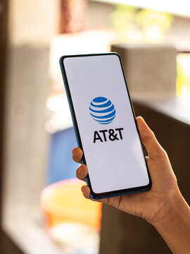 Assam, india - July 17, 2020 : AT&T a largest telecommunication company.