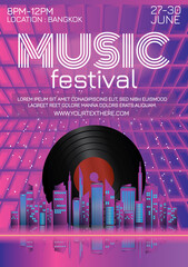 music festival poster for party