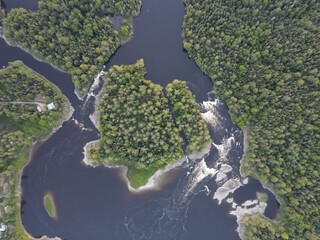 Ottawa River McCoy's Chute Island from the sky 