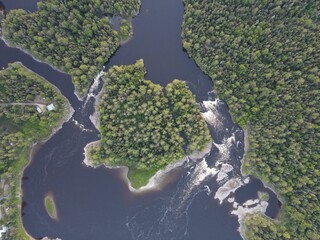 Ottawa River McCoy's Chute Island from the sky 