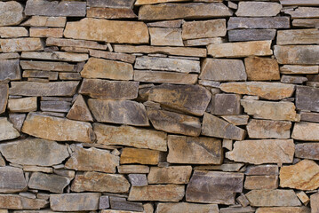 Aufnahme einer braunfarbigen Steinmauer