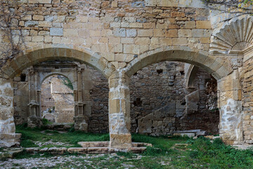 Naklejka premium Ancient monastery of Santa Maria de Rioseco. Burgos. Spain.