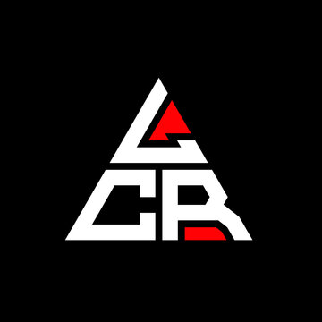 LCR triangle letter logo design with triangle shape. LCR triangle logo design monogram. LCR triangle vector logo template with red color. LCR triangular logo Simple, Elegant, and Luxurious Logo. LCR 
