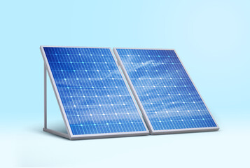 Photovoltaic solar panels isolated from the background