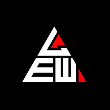 LEW triangle letter logo design with triangle shape. LEW triangle logo design monogram. LEW triangle vector logo template with red color. LEW triangular logo Simple, Elegant, and Luxurious Logo. LEW 
