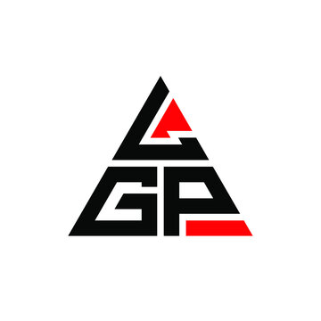 LGP triangle letter logo design with triangle shape. LGP triangle logo design monogram. LGP triangle vector logo template with red color. LGP triangular logo Simple, Elegant, and Luxurious Logo. LGP 