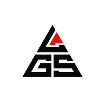 LGS triangle letter logo design with triangle shape. LGS triangle logo design monogram. LGS triangle vector logo template with red color. LGS triangular logo Simple, Elegant, and Luxurious Logo. LGS 
