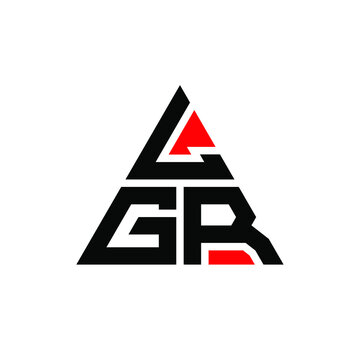 LGR triangle letter logo design with triangle shape. LGR triangle logo design monogram. LGR triangle vector logo template with red color. LGR triangular logo Simple, Elegant, and Luxurious Logo. LGR 