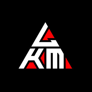 LKM triangle letter logo design with triangle shape. LKM triangle logo design monogram. LKM triangle vector logo template with red color. LKM triangular logo Simple, Elegant, and Luxurious Logo. LKM 