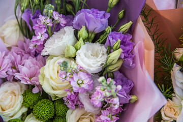 wedding bouquet on the beach