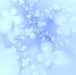Fototapeta na wymiar Abstract light blue floral design